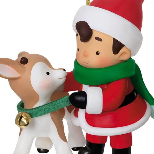 Vista 5 de Adorno navideño Hallmark Keepsake 2025, Papá Noel joven, regalos de colección de Papá Noel