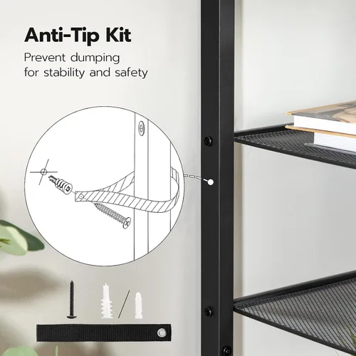 Vista 9 de HOOBRO Zapatero de 8 niveles, almacenamiento de zapatos de gran capacidad para 14 a 16 pares, estante de zapatos de metal resistente para entrada