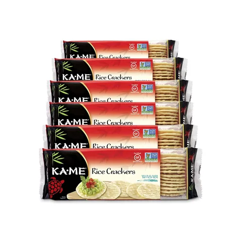 Vista 2 de Kame Rice Cracker Wasabi, 3.5000 onzas (paquete de 6)