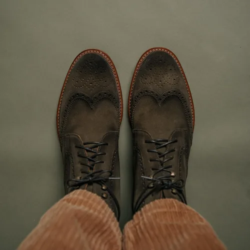 Vista 4 de TAFT Botas The Mack para hombre con cuero natural Vachetta de grano completo