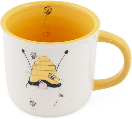 Vista 21 de Boston International Taza de cerámica para café/té, 12 onzas, Bee Haven