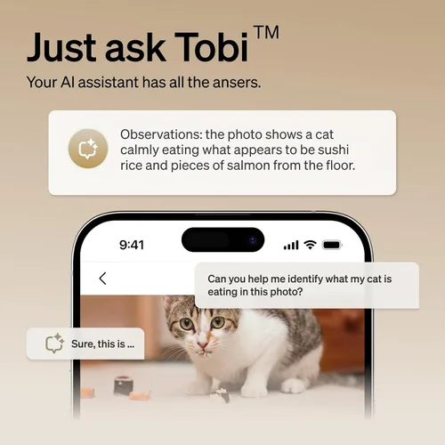 Vista 8 de PETLIBRO Paquete de 2 cámaras AI para mascotas, incluye prueba de IA de 90 días, cámara interior para mascotas con seguimiento automático de 360°