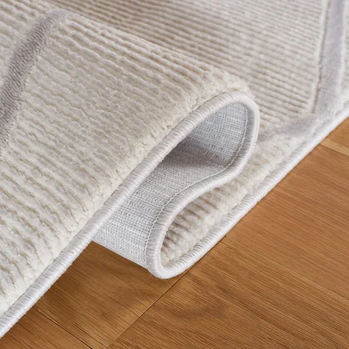 Vista 5 de SAFAVIEH - Alfombra de colección Revive, 9' x 12', beige, diseño enrejado, no se desprende y de fácil cuidado, ideal para áreas de alto tráfico