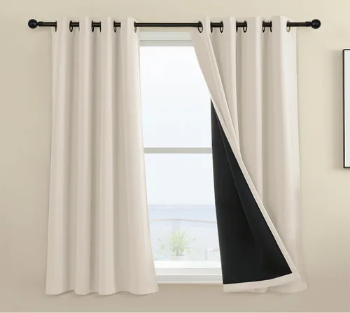 Vista 16 de Rutterllow - Cortinas 100% opacas, paneles de cortina con ojales, aislamiento térmico y bloqueo de luz para habitación y sala de estar