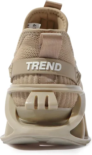 Vista 5 de Firholm Zapatos casuales de malla para hombre para caminar y correr, zapatos deportivos sin cordones, ligeros, transpirables