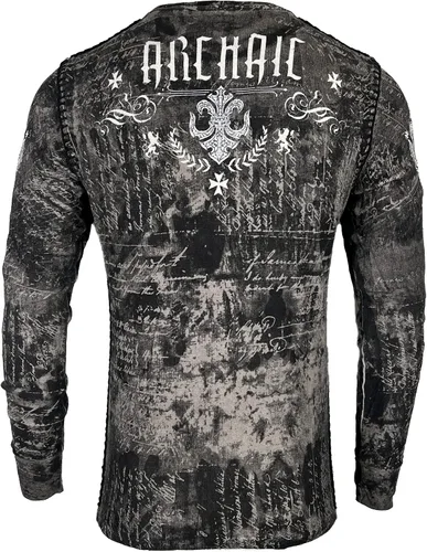 Vista 2 de Archaic by Affliction - Camisa térmica para hombre, color gris blindado, Gris