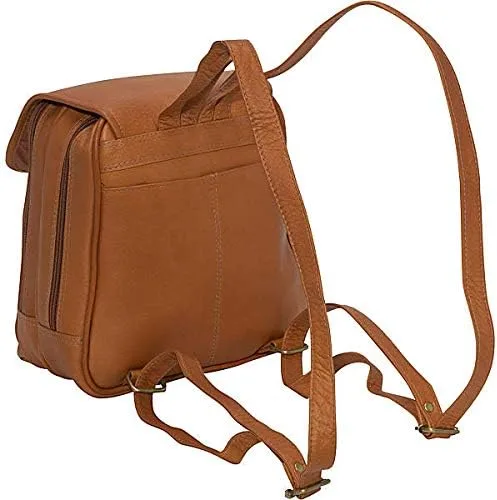 Vista 4 de Le Donne - Mochila organizadora de piel para mujer (12.5" x 11"), Bronceado), 351-TAN