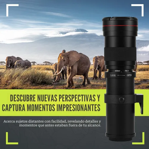 Vista 7 de Lente de zoom manual de alta potencia 16.535-62.992 in f/8.3 HD para Canon EOS 70D, 80D, 90D, Rebel T3, T3i, T5, T5i, T6i, T6s, T7, T7I, T8I, SL3