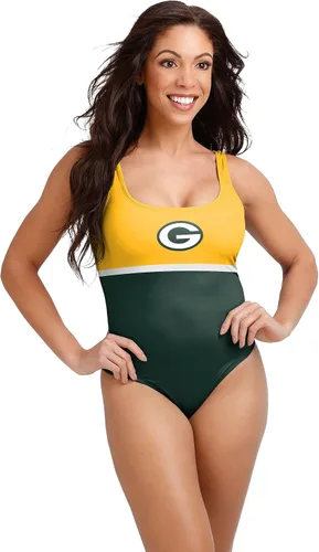 Vista 44 de FOCO Traje de baño de una pieza con logotipo del equipo de la NFL para mujer