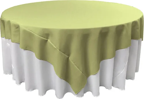 Vista 50 de LA Linen. Mantel cuadrado de popelina de poliéster
