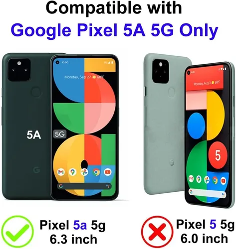 Vista 2 de Funda transparente para Google Pixel 5a, con 4 esquinas reforzadas a prueba de golpes, protección resistente, flexible, TPU delgado, Pixel 5a, funda