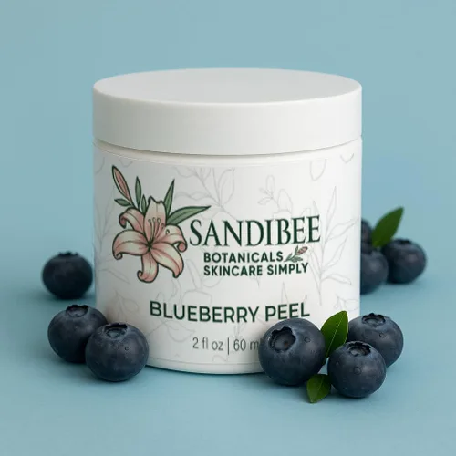 Vista 4 de Blueberry Enzyme Peel, Tratamiento exfoliante facial natural, 2 onzas líquidas, cuidado semanal suave de la piel para pieles sensibles y propensas
