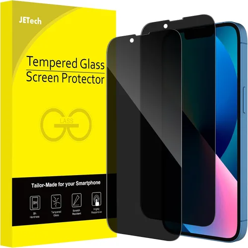 Vista 8 de JETech Protector de pantalla de privacidad de cobertura completa para iPhone 13 Pro Max de 6.7 pulgadas, película de vidrio templado antiespía