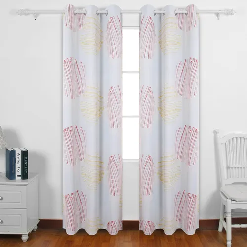 Vista 26 de Deconovo - Cortinas opacas para oscurecer la habitación, con aislamiento térmico, cortinas con ojales Rosa