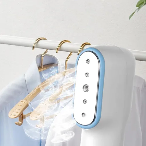 Vista 7 de Vaporizador de ropa de mano portátil para colgar, plancha eléctrica de mano, mini vaporizador de ropa de vapor para el hogar, viajes y negocios