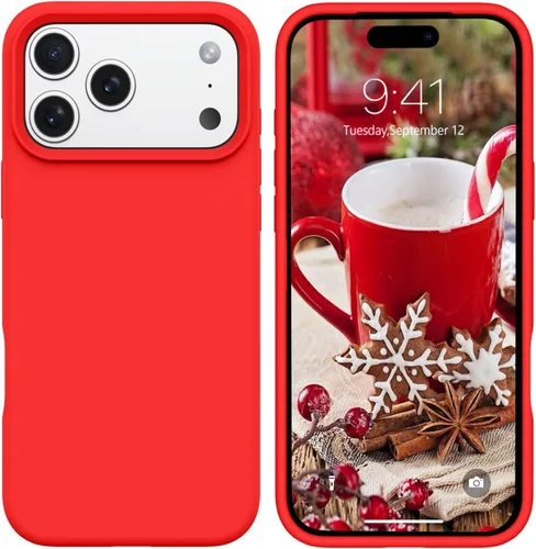 Vista 17 de GUAGUA Funda compatible con iPhone 17 Pro Max de 6.9 pulgadas, silicona líquida, goma de gel suave, delgada, forro de microfibra delgada