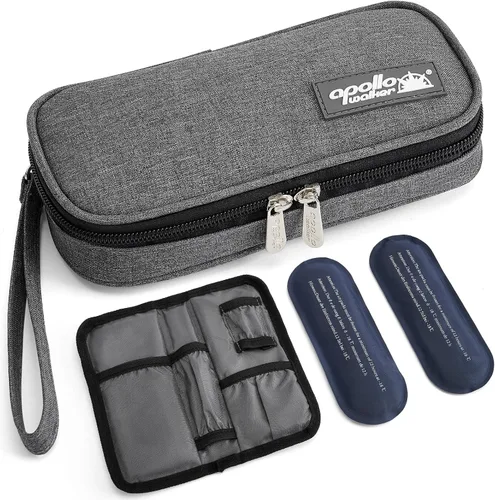 Vista 14 de apollo walker Funda de viaje para enfriar insulina, enfriador de medicamentos diabéticos aprobado por la TSA con bolsas de hielo y forro aislante