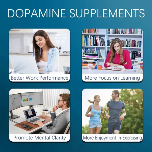 Vista 4 de Suplemento alimenticio para el cerebro de dopamina - Enfoque mejorado y claridad mental, energía cerebral y apoyo de neurotransmisores (1)