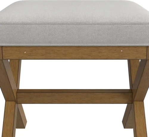Vista 9 de Hillsdale Somerset - Taburete de madera sin respaldo para sala de maquillaje o baño, color madera oscura