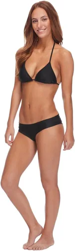 Vista 3 de Body Glove Batidos estándar DITA - Traje de baño de bikini triangular liso para mujer, Nieve