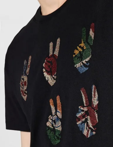 Vista 4 de John Varvatos Camiseta de mano Multi Peace para hombre