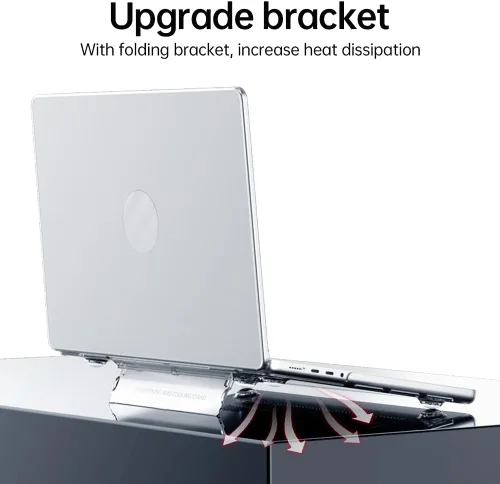 Vista 5 de IVY Carcasa rígida para MacBook Air 15 con M2 (A2941) con soporte plegable - blanco