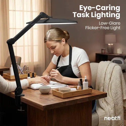 Vista 3 de Neatfi Elite - Lámpara de trabajo HD XL, 1600 lúmenes, 84 LED SMD, 6500K, atenuación no polar, luz de escritorio para el hogar, la oficina y la sala
