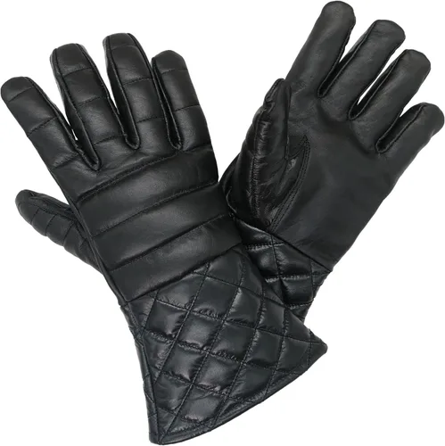 Vista 10 de Mythrojan Guantes de esgrima de espadachín: Hema Guantes de cuero ligeramente acolchados Renacimiento medieval
