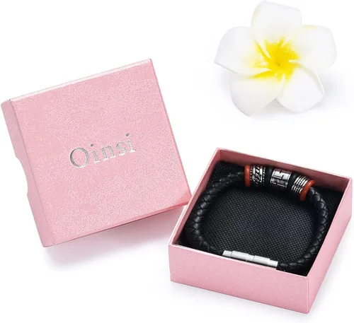 Vista 3 de Oinsi Pulsera trenzada de cuero auténtico, joyería de cremación para cenizas para hombres y mujeres, pulsera de urna conmemorativa de recuerdo