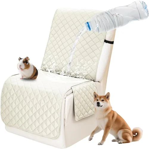 Vista 137 de Fundas impermeables para sofá reclinable seccional en forma de L, 7 piezas, antideslizantes, lavables, juego de fundas reclinables para mascotas