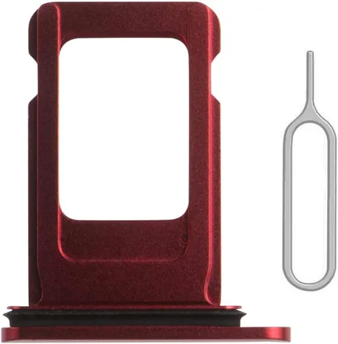 Vista 5 de Reemplazo de ranura para bandeja de tarjeta SIM para iPhone 11 (negro) con anillo de goma impermeable y pasador de expulsión