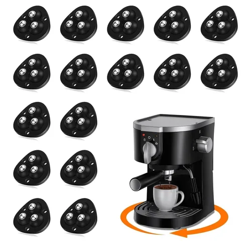 Vista 9 de TRVL FIELDER Ruedas giratorias autoadhesivas – Rueda universal giratoria de 360°, rodamiento de transferencia de bolas mini para pequeños