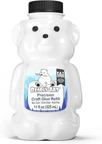 Vista 7 de Pegamento Bearly Art Precision Craft – El original – 4 oz – Kit de punta incluido – Se seca transparente – Punta de metal – Resistente a las arrugas