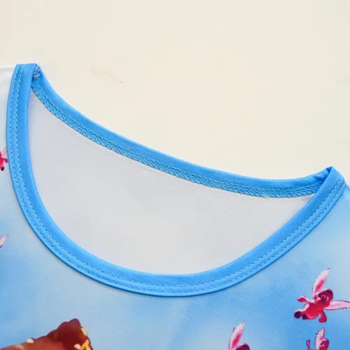 Vista 3 de Disfraz de princesa melocotón para niñas, vestido de princesa melocotón con accesorios corona y aretes