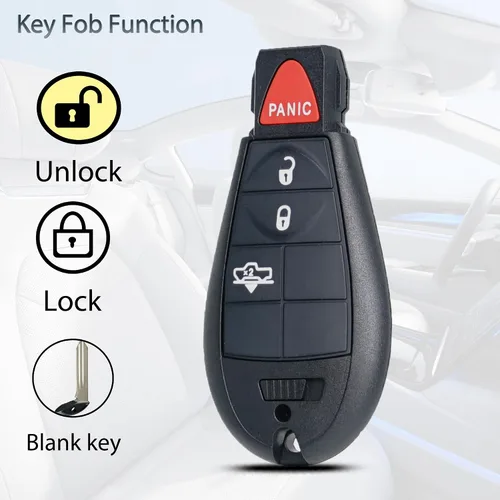 Vista 5 de SUPALAND Llavero de entrada sin llave compatible con Dodge RAM 1500 2500 3500 2013 2014 2015 2016 2017 2018 2019 2020 2021 Control remoto suspensión