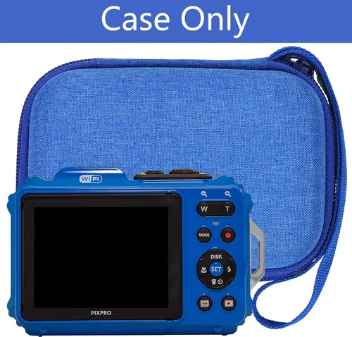 Vista 4 de Estuche resistente impermeable para cámara digital Kodak PIXPRO WPZ2, azul, protección para cámara de video impermeable