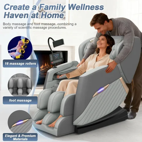Vista 3 de Massage Chair Full Body, 14 Fixed Rollers Heating for Home
