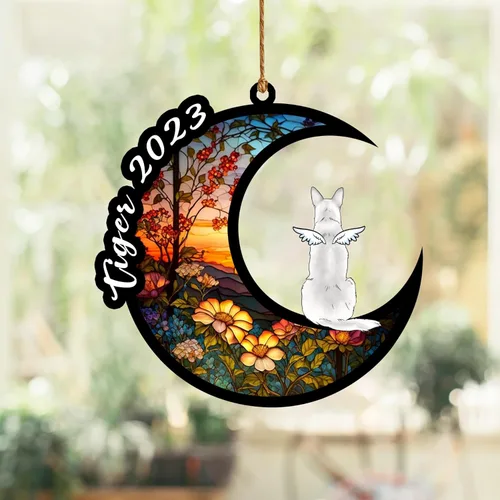 Vista 230 de Nazenti Atrapasoles conmemorativo para perros, adornos de Navidad personalizados para perros, adorno de Navidad, regalos conmemorativos para perros