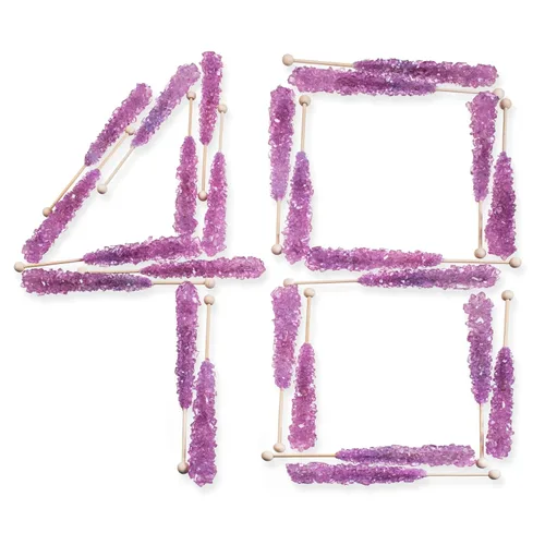 Vista 90 de Palitos de caramelo de roca extragrandes: 12 paletas de cereza rosa – envueltas individualmente – Palitos de caramelo de roca de cristal