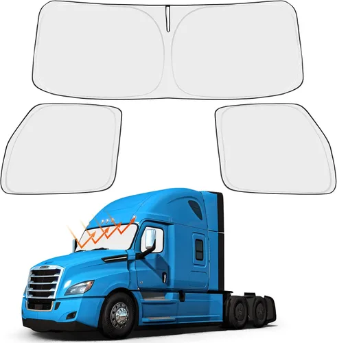 Vista 284 de Proadsy Parasol para parabrisas Rivian R1S 2022-2025 2026 de 4 capas plegable, protector de parasol frontal que bloquea los rayos UV, mantiene