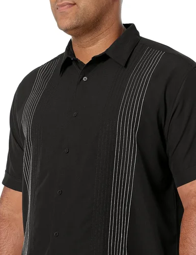 Vista 3 de Cubavera Camisa Dobby de manga corta con botones para hombre (talla S - 5X grande y alto)
