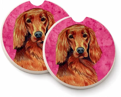Vista 19 de Caroline's Treasures SS4767-BUCARC - Juego de 2 portavasos para automóvil, diseño de bulldog inglés, absorbentes para automóvil, portavasos