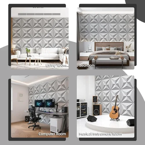 Vista 6 de Art3dwallpanels Paneles acústicos de 24 x 24 pulgadas, paquete de 6 paneles de pared insonorizados que amortiguan el sonido, paneles absorbentes