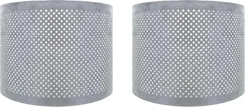 Vista 19 de Royal Designs, Inc. Do It Yourself Drum Hardback Lamp Shade with Stencil Design, UNO Drop Fitter, HB-644U-8BLK-2, Black, 8 x 8 x 8, Pack of 2 Black
