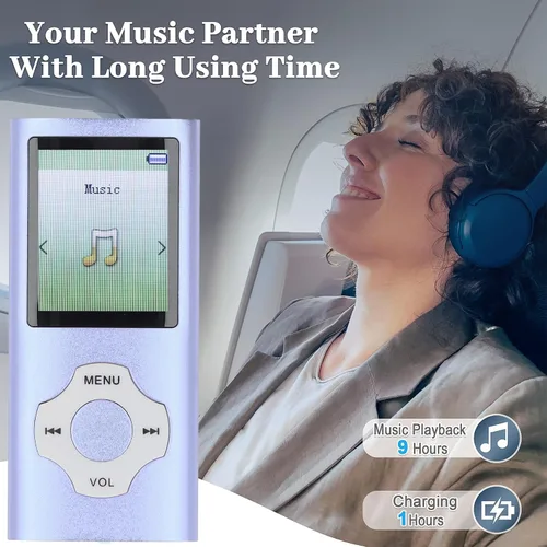 Vista 6 de MP3 Player MP4 Player Digital Audio Player 1.8 Inch Color Screen 16GB Memory Card HiFi Lossless Sound with Expandable Storage for Study Fitness