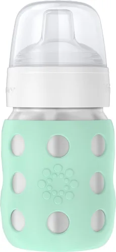Vista 25 de Lifefactory Biberón de cuello ancho aislado al vacío de acero inoxidable de 8 onzas con pezón etapa 2 (3-6 meses) melón (LS2211WCA4)