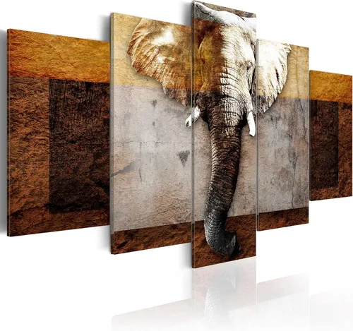Vista 49 de artgeist Lienzo acústico para pared, diseño de África, 40 x 20 pulgadas, 5 piezas con impresión de sonido de espuma acústica, sala de arte de África