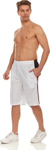 Vista 3 de Pantalones cortos de baloncesto para hombre con bolsillos, pantalones cortos de entrenamiento de gimnasio para hombre, paquete de 4
