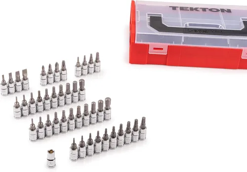 Vista 4 de TEKTON Juego de dados de broca de 1/4 pulgadas con mini caja de herramientas de apilamiento (44 piezas) SHB90700