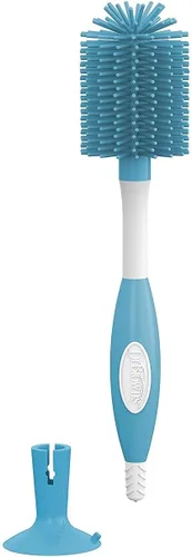 Vista 9 de Cepillo de limpieza para biberones Dr. Brown's Soft Touch sin rayones con limpiador de pezones, soporte y clip de almacenamiento, libre de BPA